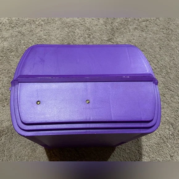 Vintage SASSABY MAKEUP CARRYING CASE Organizer Purple Model 102 Made In USA - Picture 6 of 15